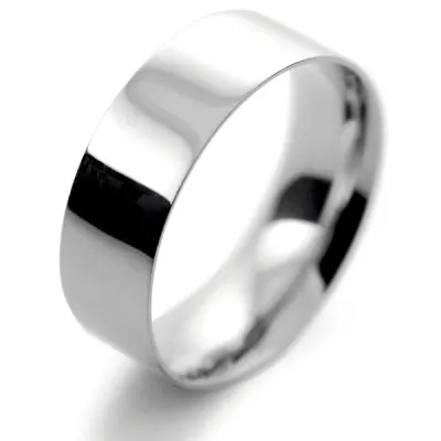Flat Court Light - 7mm Palladium Wedding Ring 